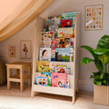 6-Tier Narrow Montessori Bookshelf - Woodz