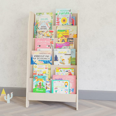 6-Tier Narrow Montessori Bookshelf - Woodz