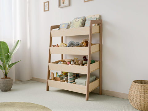 Large Wooden Storage with Divideders  –  Organizer for Kids