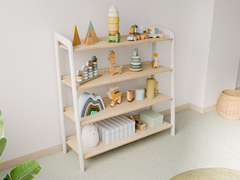 Children's Large Wooden Shelf – Spacious Storage Unit