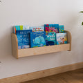 Children's Wall Mounted Bookshelf - Montessori Small Wall Bookshelf - Woodz