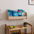 Children's Wall Mounted Bookshelf - Montessori Small Wall Bookshelf - Woodz