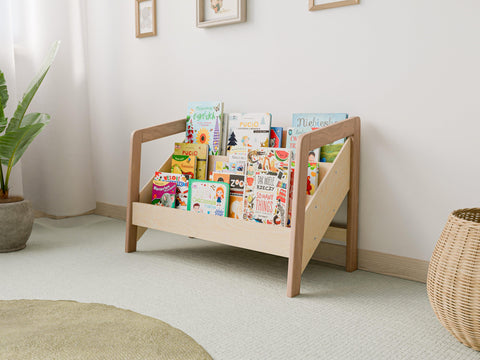 Medium Low Bookshelf for Kids – Wooden Design - Woodz