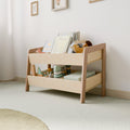 Modern Low Storage Shelf – Two-Level Kids' Organizer - Woodz