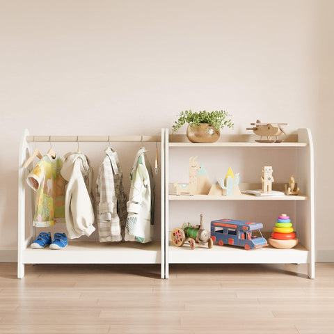 Montessori Clothing Rack & Toy Storage - Woodz