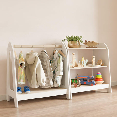 Montessori Clothing Rack & Toy Storage - Woodz