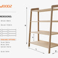 Tall Narrow Wooden Storage Shelf for Kids – Compact Design - Woodz