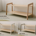 Wide Wooden Shelf for Kids – Two-Tier Modern Design - Woodz