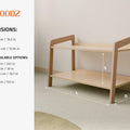 Wide Wooden Shelf for Kids – Two-Tier Modern Design - Woodz